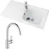 Image de Villeroy&boch - Evier 1 Bac Villeroy Et Boch Tudor + Mitigeur Cuisine Grohe Bauloop Bec Haut