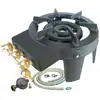 Image de Réchaud À Gaz En Fonte 9.8 Kw   2 Brûleurs   3 Robinets De Réglage   Tuyau Et Détendeur Inclus   Usage Extérieur Professionnel   Meva