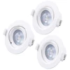 Image de Vision-el - Pack De 3 Spots Led Carat Orientables - 5w Miidex Lighting® Blanc-neutre-4000k - Blanc