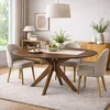 Image de Table À Manger Ovale 180x110x75 Cm Noyer - Lyxo