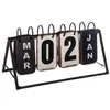 Image de Calendrier Vintage En Métal Coloris Noir Et Blanc - Dim : L.27 X L.12 X H.14 Cm Pegane