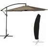Image de Parasol déporté OAHU rond 3,50m de diamètre taupe + housse