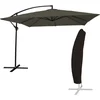 Image de Parasol déporté MOLOKAI carré 2,7x2,7m gris + housse