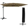 Image de Parasol déporté MOLOKAI rectangulaire 3x4m taupe + housse