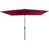 Image de Happy Garden   Parasol Droit Rectangulaire 2x3m Fuchsia   Mât En Aluminium Ø38mm   Toile En Polyester 160g/m²   Système D'Ouverture Manivelle