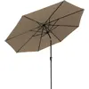 Image de Parasol droit HAPUNA rond 3,30m de diamètre taupe