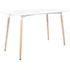 Image de Table rectangulaire 120 × 70cm blanche PIA