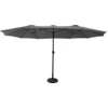 Image de Parasol double 2,7x4,6m LINAI gris