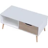 Image de Table basse avec tiroir style scandinave blanche FREJA