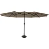 Image de Parasol double 2,7x4,6m LINAI taupe