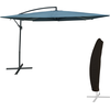Image de Parasol déporté MOLOKAI carré 2,7x2,7m bleu gris + housse