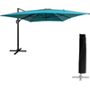 Image de Parasol déporté MOLOKAI rectangulaire 3x4m bleu + housse
