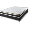 Image de Sleepfit - Ensemble Matelas Sommier Soft 140 X 190 Cm - Couleur : Noir