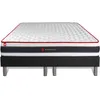 Image de Somness - Ensemble Matelas Sommier Energy 180 X 200 Cm - Couleur : Noir