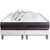 Image de Somness - Ensemble Matelas Sommier Regen 180 X 200 Cm - Couleur : Blanc Avec 2 Oreillers Et Couette