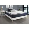 Image de Ensemble Matelas Ressorts Ensachés+mémoire De Forme Actiflex Max 200x200 Cm Maxi Épaisseur 7zones Confort + Sommier Kit Blanc