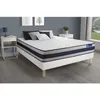 Image de Ensemble Matelas Ressorts Ensachés + Mémoire De Forme Actiflex Ergo 180x200 Maxi Épaisseur 5zones Confort + Sommier Kit Blanc