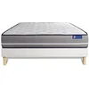 Image de Actisom - Ensemble Matelas Ressorts Ensachés Actiflex Pur 180x200cm 3zones De Confort + Sommier Kit Blanc