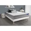 Image de Actisom - Ensemble Matelas Ressorts Ensachés Actiflex Pur 160x200cm 3zones De Confort + Sommier Kit Blanc