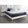 Image de Actisom - Ensemble Matelas Latex+mémoire De Forme Actilatex Max 200x200 Cm Maxi Épaisseur 7zones De Confort + Sommier Kit Blanc
