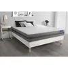 Image de Ensemble Matelas Actilatex Relax Latex Et Mémoire De Forme 200x200 Cm Maxi Épaisseur 5zones De Confort + Sommier Kit Blanc