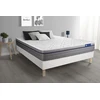 Image de Actisom - Ensemble Matelas Mémoire De Forme Actimemo Zen 160x200 Maxi Épaisseur 7zones De Confort + Sommier Kit Blanc