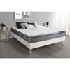 Image de Actisom - Ensemble Matelas Mémoire De Forme Actimemo Zen 140x190 Maxi Épaisseur 7zones De Confort + Sommier Kit Blanc