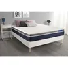 Image de Ensemble Actimemo Confort Matelas Mémoire De Forme 140x200 Cm Maxi Épaisseur 7zones De Confort + Sommier Kit Blanc