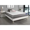 Image de Actisom - Ensemble Matelas Actimemo 180x200cm 2 Faces À Mémoire De Forme 3zones De Confort + Sommier Kit Blanc