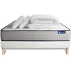 Image de Actisom - Ensemble Matelas Sommier Actimemo Form 140 X 200 Cm 2 Oreillers Et Couette Mémoire De Forme - Couleur : Blanc - Blanc