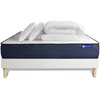 Image de Ensemble Matelas Sommier Actimemo Life 140 X 190 Cm 2 Oreillers Et Couette Mémoire De Forme - Couleur : Blanc