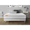 Image de Septnuits - Ensemble Matelas Sommier Memo Luxe 160 X 200 Cm - Couleur : Blanc