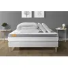Image de Septnuits - Ensemble Matelas Sommier Memo Zen 140 X 200 Cm - Couleur : Blanc Avec 2 Oreillers Et Couette