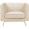 Image de Fauteuil En Velours Beige - Gatsby