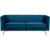Image de Canapé 2 Places En Velours Bleu Foncé - Gatsby