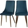Image de Rendez-vous Déco - Lot De 2 Chaises En Velours Bleu - Vinni