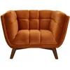 Image de Rendez-vous Déco - Fauteuil En Velours Orange Curcuma - Mona