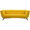 Image de Rendez-vous Déco - Canapé 3 Places En Velours Jaune - Mona