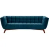 Image de Rendez-vous Déco - Canapé 3 Places En Velours Bleu Foncé - Mona