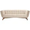 Image de Rendez-vous Déco - Canapé 3 Places En Velours Beige - Mona