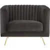 Image de Rendez-vous Déco - Fauteuil En Velours Gris - Gatsby