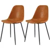 Image de Lot De 2 Chaises En Cuir Synthétique Camel - Henrik