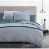 Image de Les Tendances - Parure De Couette 3 Pieces Coton 57 Fils Bleu 240 X 260 Cm - Louxor