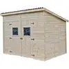 Image de Habrita - Abri Foresta Cd 2820.02 5,41m2 En Panneaux 16mm Sans Plancher Double Porte Non Traité