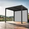Image de Pergola bioclimatique aluminium gris anthracite - 7,2 m² - Ventelles orientables