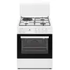 Image de CONTINENTAL EDISON CECM60FCW - Plaque de cuisson encastrable multifonctionnelle : 3 brûleurs à gaz + 1 plaque électrique, four électrique de 60 litres avec 4 modes de cuisson, couleur blanche