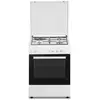 Image de Cuisiniere mixte CONTINENTAL EDISON CECM60FCW - 3 feux gaz + 1 électrique - L59,8 x P61 xH83 cm - Blanc - Neuf