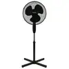 Image de Ventilateur sur pied OCEANIC 45 W 41 cm 3 vitesses oscillant tête inclinable noir - Neuf