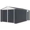 Image de Garage métal "Houston" 15,36 m² - Anthracite