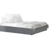 Image de Lit simple en PVC avec coffre "Ava" - 90 x 190 cm - Gris